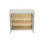 RTA Solid Wood Cabinet Inset Origami White Wall Cabinets for Kitchen Bathroom and Laundry Storage